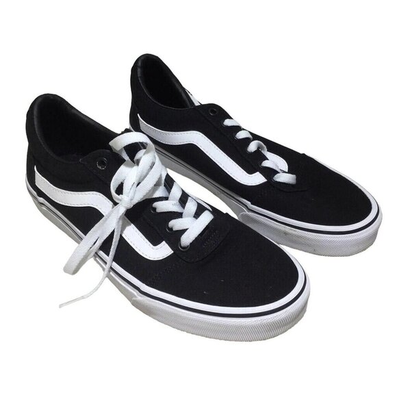 Vans Shoes - Vans Old Skool Ward Black & White Skate Sneakers Womens 9.5 Mens 7.5